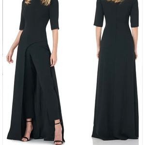 Kay Unger Davina Walk Through Jumpsuit Black Size 8